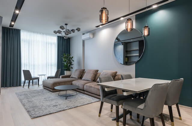 rental-property-living-room-with-modern-grey-furnishings